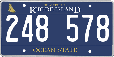 RI license plate 248578