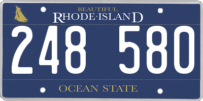 RI license plate 248580