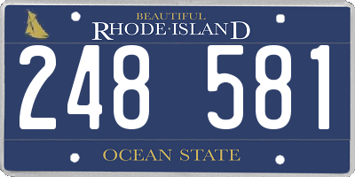 RI license plate 248581