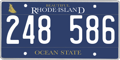 RI license plate 248586