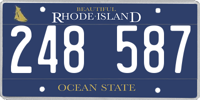 RI license plate 248587