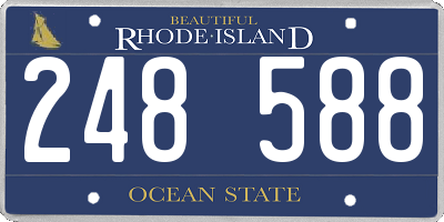 RI license plate 248588