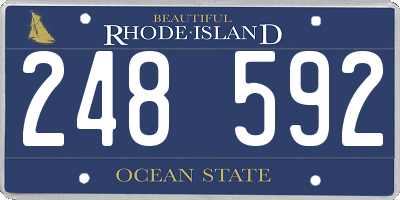 RI license plate 248592