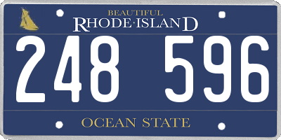 RI license plate 248596