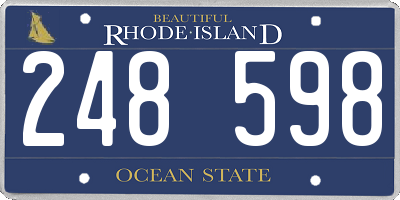 RI license plate 248598