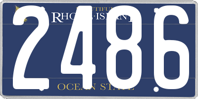 RI license plate 2486