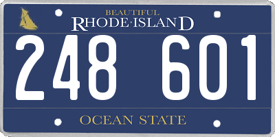RI license plate 248601