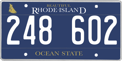 RI license plate 248602