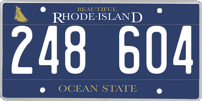 RI license plate 248604