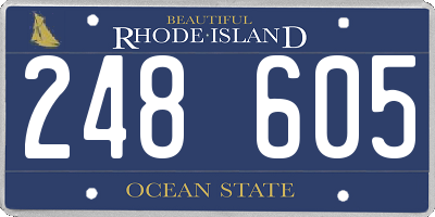 RI license plate 248605