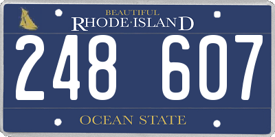 RI license plate 248607