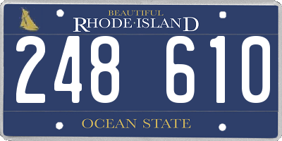 RI license plate 248610