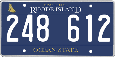 RI license plate 248612