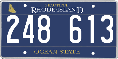 RI license plate 248613