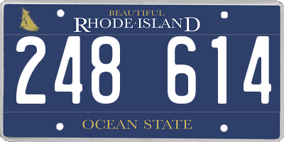 RI license plate 248614