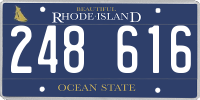RI license plate 248616