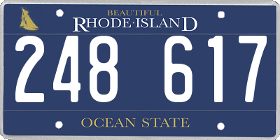 RI license plate 248617
