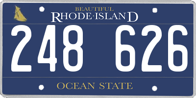 RI license plate 248626