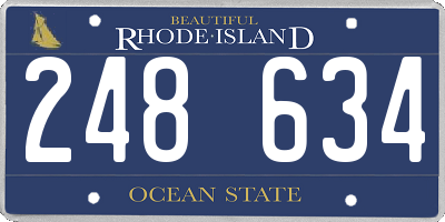 RI license plate 248634