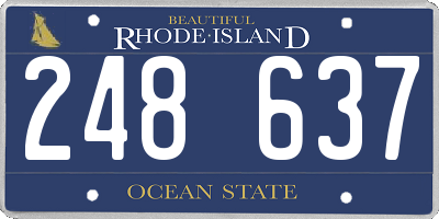 RI license plate 248637