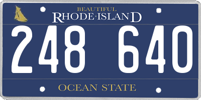 RI license plate 248640