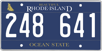 RI license plate 248641