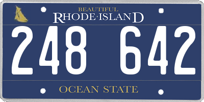 RI license plate 248642