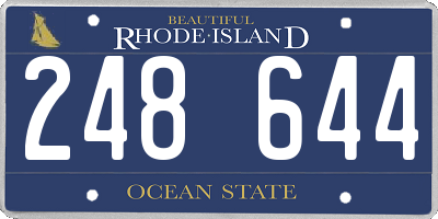 RI license plate 248644