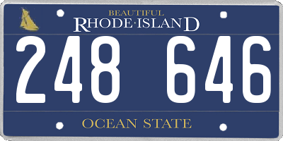 RI license plate 248646