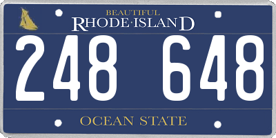 RI license plate 248648