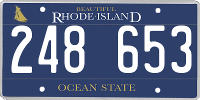 RI license plate 248653