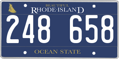 RI license plate 248658
