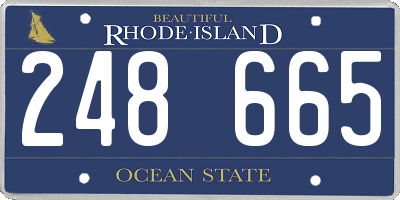RI license plate 248665