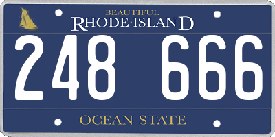 RI license plate 248666