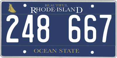 RI license plate 248667
