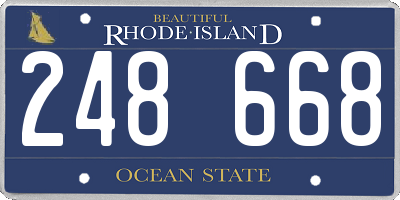 RI license plate 248668