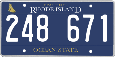 RI license plate 248671