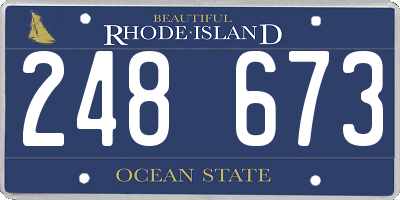 RI license plate 248673