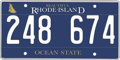 RI license plate 248674