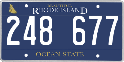 RI license plate 248677