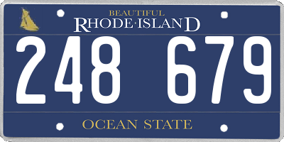 RI license plate 248679