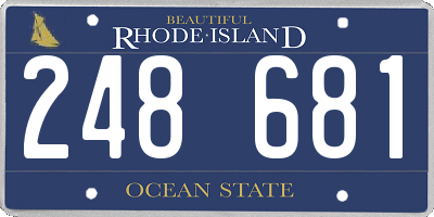 RI license plate 248681