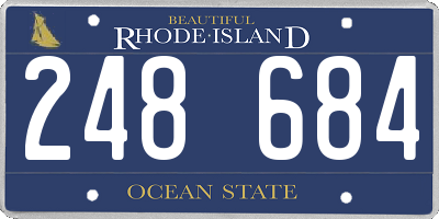 RI license plate 248684