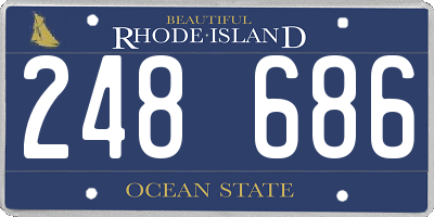 RI license plate 248686