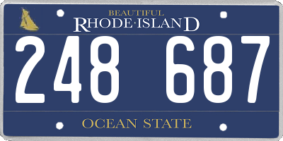 RI license plate 248687