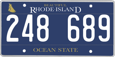 RI license plate 248689