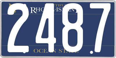 RI license plate 2487