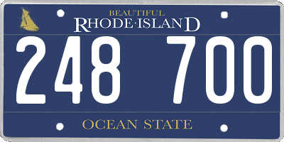 RI license plate 248700