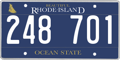 RI license plate 248701
