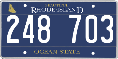 RI license plate 248703